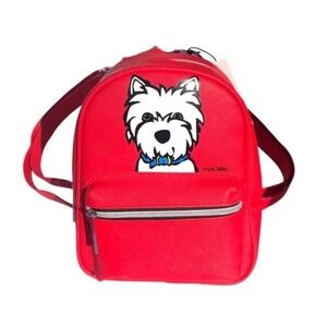 Marc Tetro West Highland White Terrier (Westie) red mini backpack